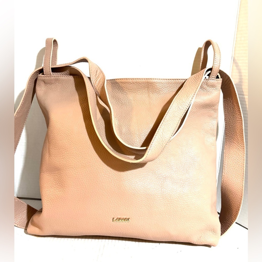 L credi pink Leather backpack/ shoulder Bag